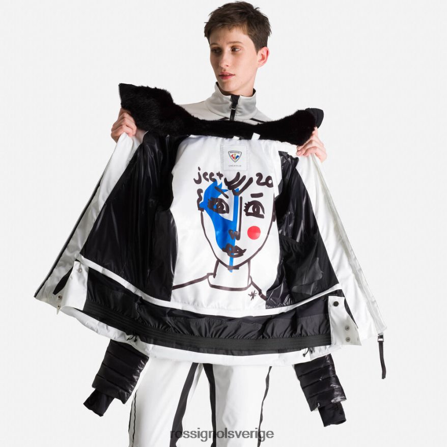 kvinnor Rossignol vit jcc stellar dunjacka blast 0P00HR794