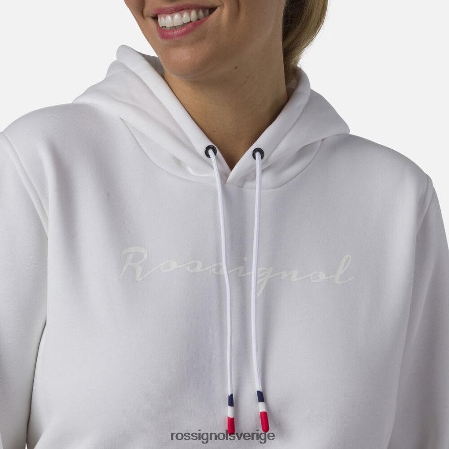 kvinnor Rossignol vit luvtröja i fleece med logotyp blast 0P00HR845