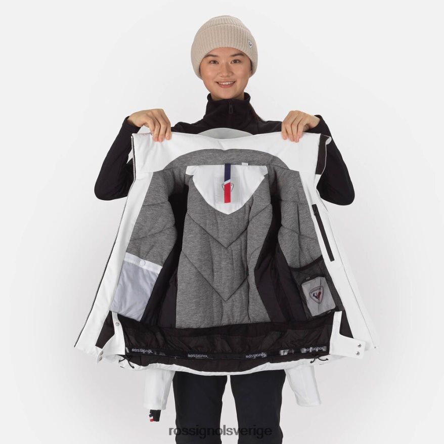 kvinnor Rossignol vit react merino skidjacka blast 0P00HR1060