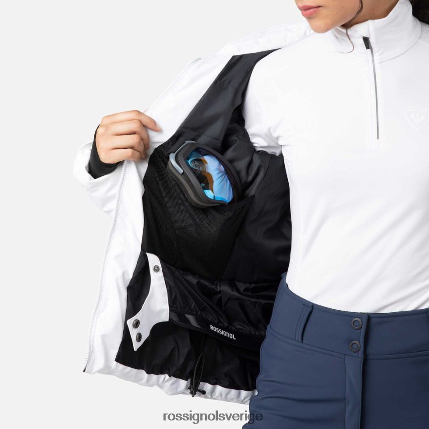 kvinnor Rossignol vit staci skidjacka blast 0P00HR1030