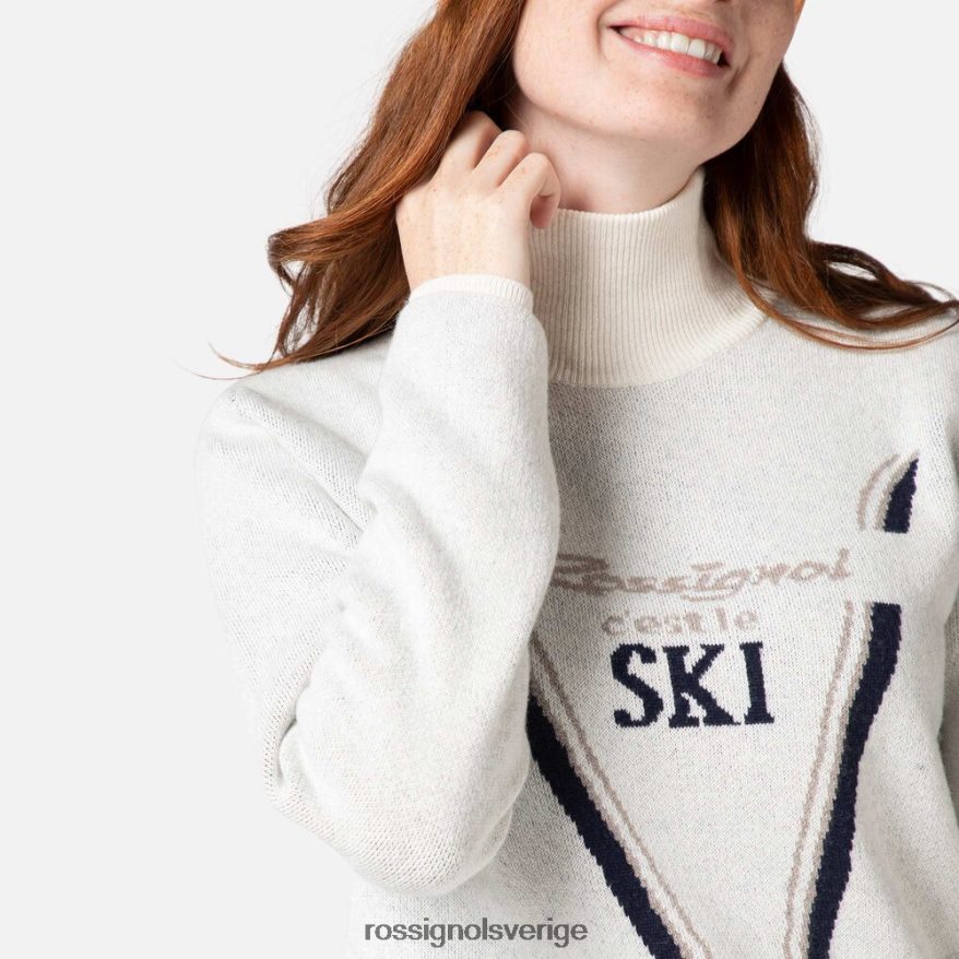 kvinnor Rossignol vit victoire stickad tröja med turtleneck blast 0P00HR1119