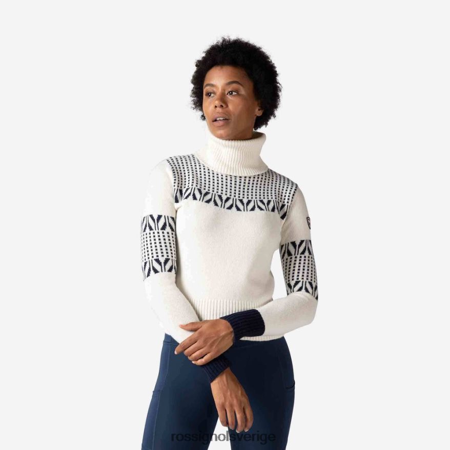 kvinnor Rossignol vit vintage stickad tröja med turtleneck blast 0P00HR1042