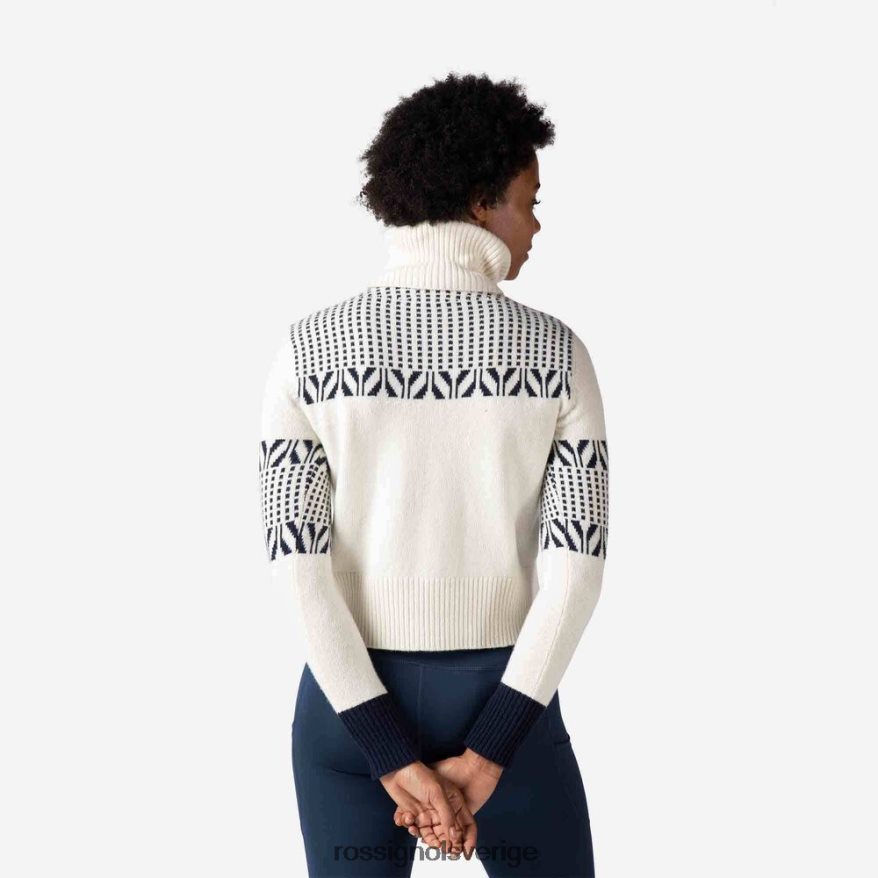 kvinnor Rossignol vit vintage stickad tröja med turtleneck blast 0P00HR1042