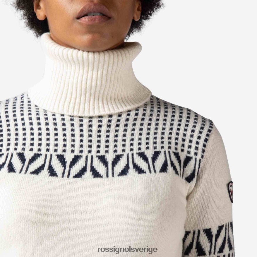 kvinnor Rossignol vit vintage stickad tröja med turtleneck blast 0P00HR1042