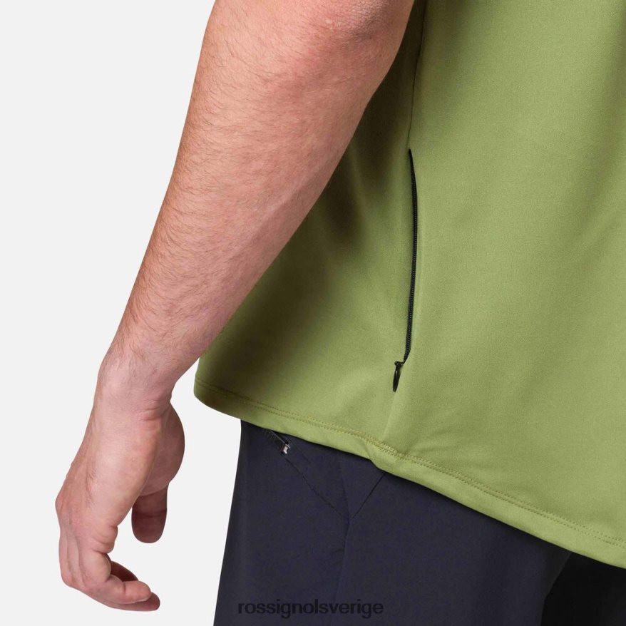 män Rossignol Moss grön kortärmad jersey klassisk passform blast 0P00HR28