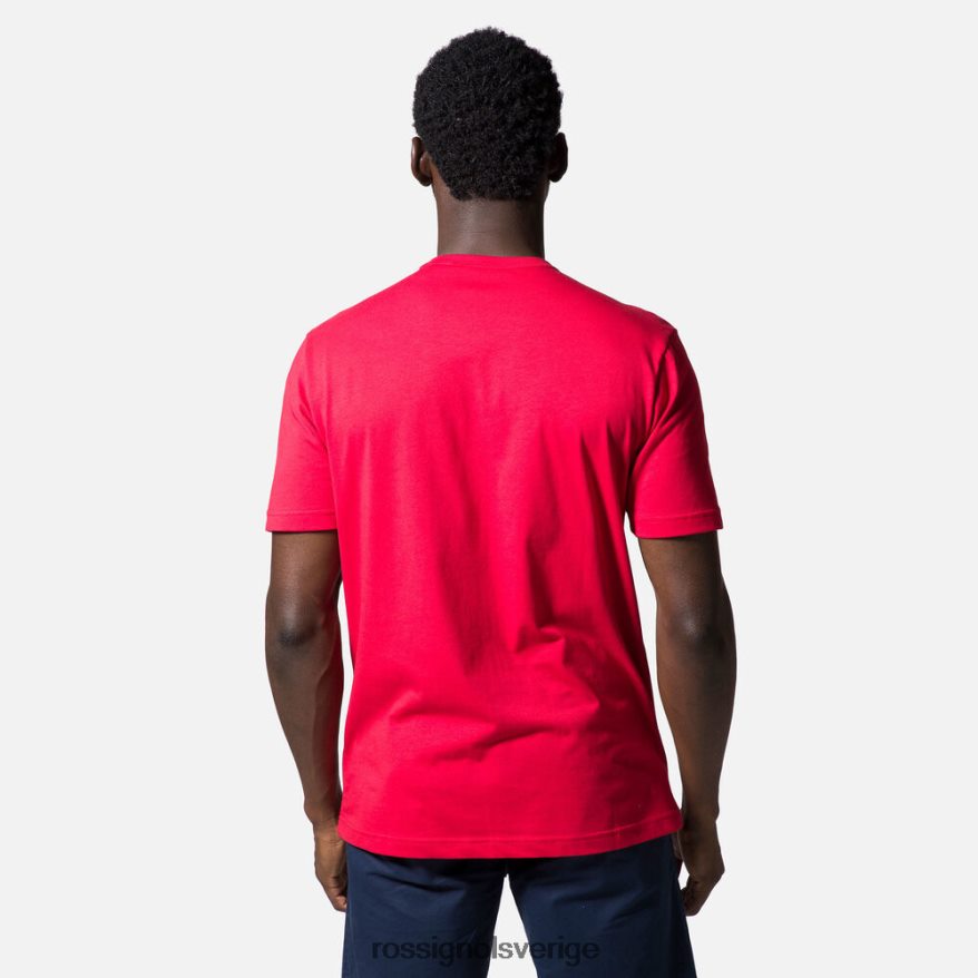 män Rossignol carmin vanlig t-shirt med logotyp blast 0P00HR119