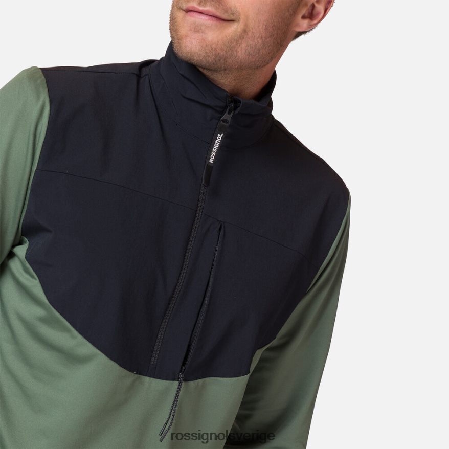 män Rossignol ebenholtsgrönt 1/2 mellanlager med dragkedja blast 0P00HR402