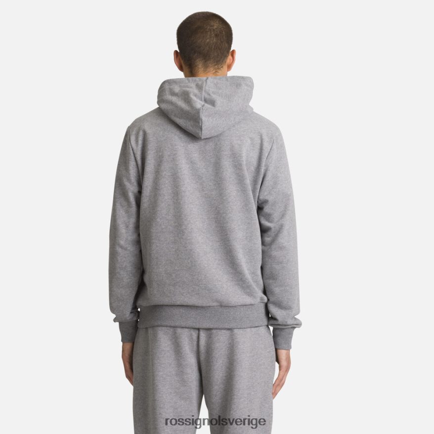 män Rossignol gråmelerad bomullströja med huva med logotyp blast 0P00HR419