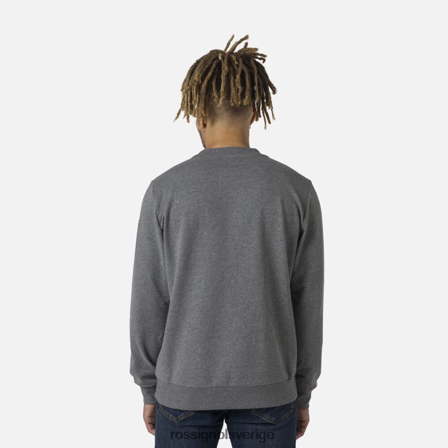 män Rossignol gråmelerad logotyp bomullströja med rund hals blast 0P00HR315