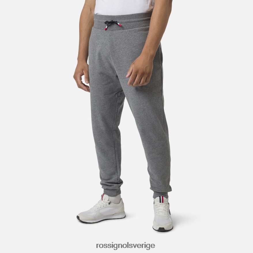 män Rossignol gråmelerad sweatpants med logotyp fleece bottnar 0P00HR377