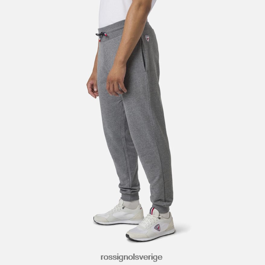 män Rossignol gråmelerad sweatpants med logotyp fleece bottnar 0P00HR377