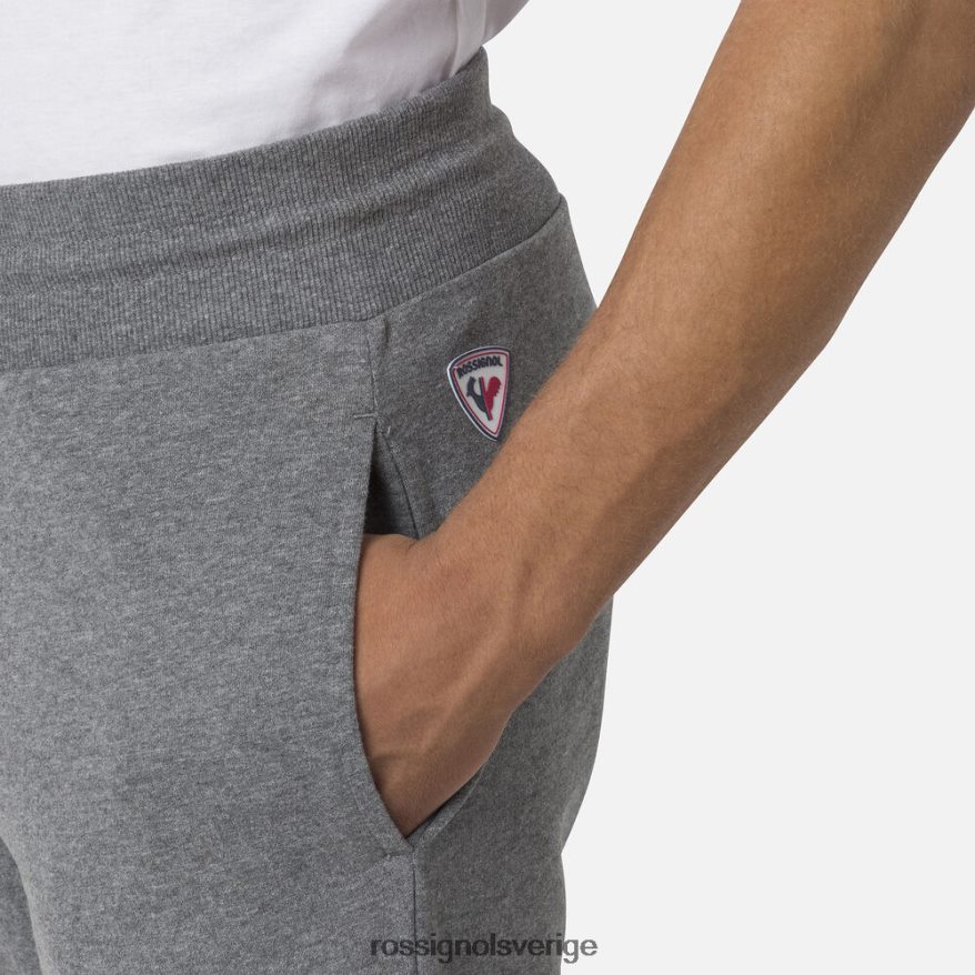 män Rossignol gråmelerad sweatpants med logotyp fleece bottnar 0P00HR377