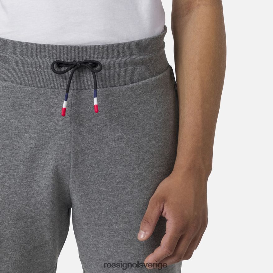 män Rossignol gråmelerad sweatpants med logotyp fleece bottnar 0P00HR377