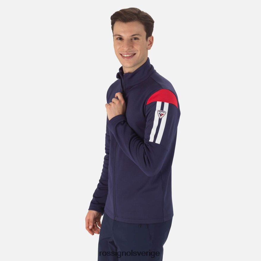 män Rossignol mörk marinblå antenn mellanlager med dragkedja blast 0P00HR581