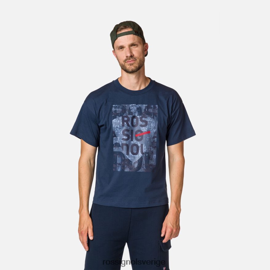 män Rossignol mörk marinblå bekväm t-shirt med grafiskt tryck i bomull blast 0P00HR350