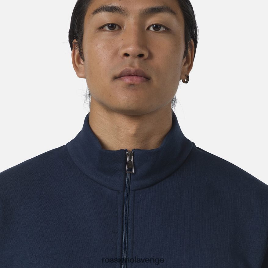 män Rossignol mörk marinblå fleecetröja med logotyp med dragkedja blast 0P00HR448