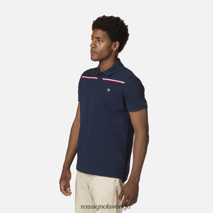 män Rossignol mörk marinblå logotyp pikétröja blast 0P00HR515