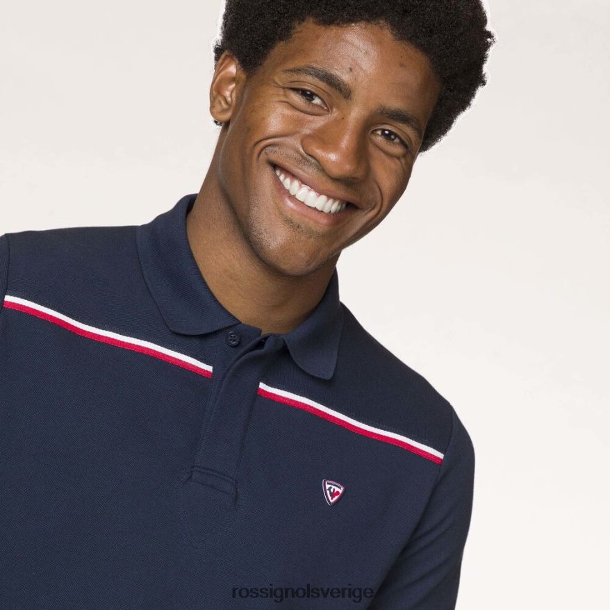 män Rossignol mörk marinblå logotyp pikétröja blast 0P00HR515