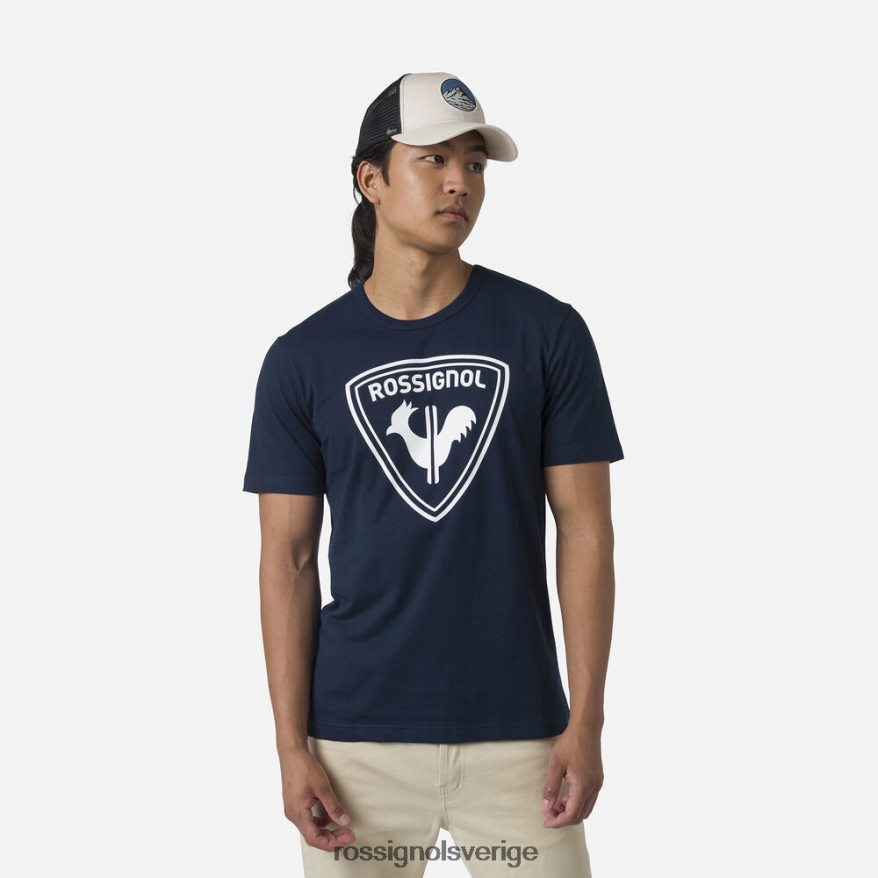 män Rossignol mörk marinblå logotyp t-shirt blast 0P00HR291