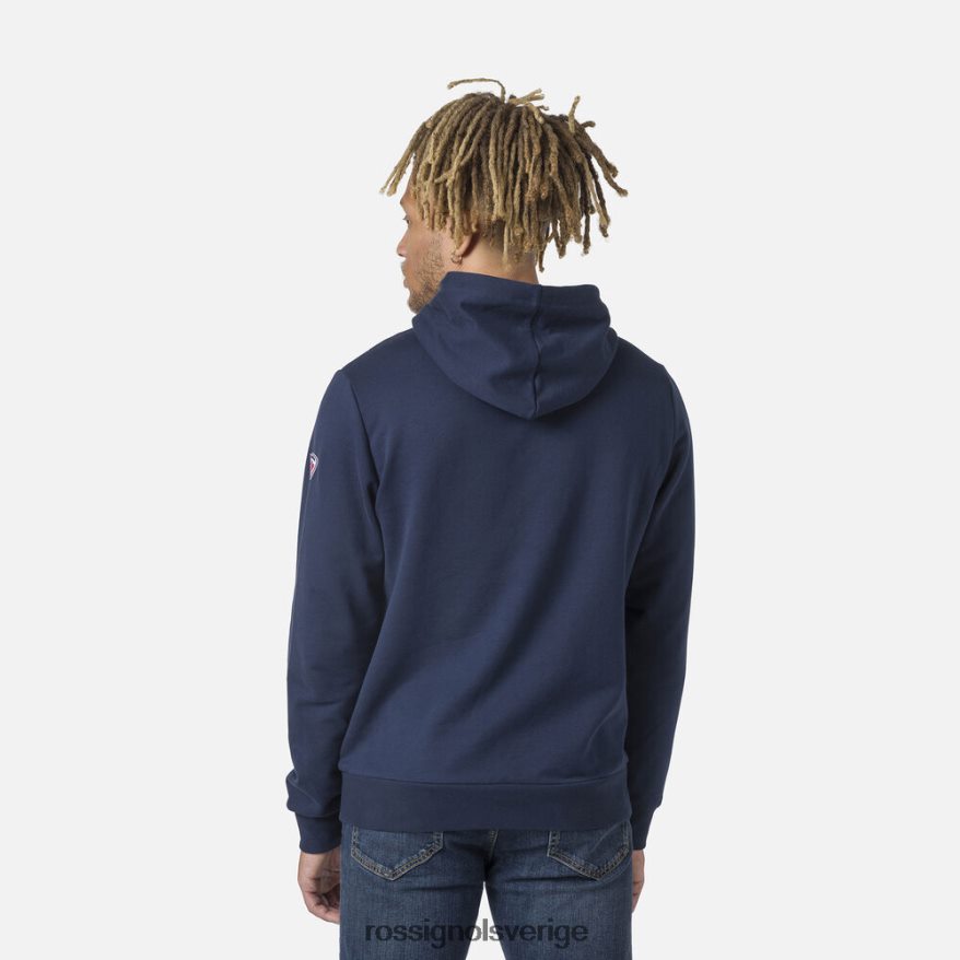 män Rossignol mörk marinblå luvtröja i fleece med logotyp blast 0P00HR65