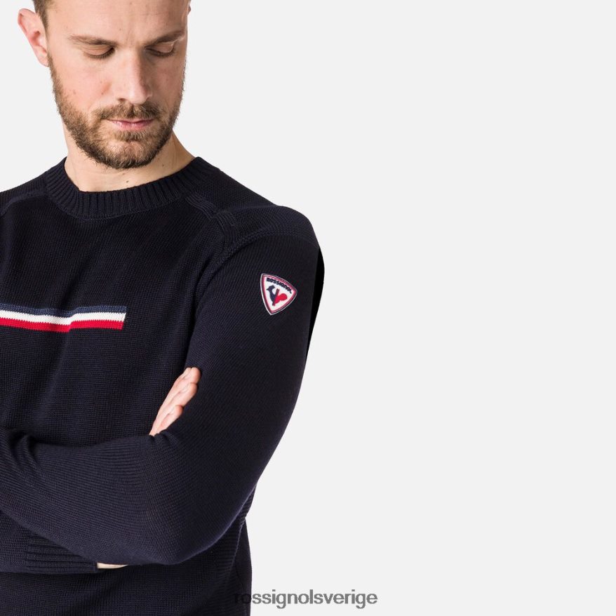 män Rossignol mörk marinblå odysseus tröja med rund hals blast 0P00HR369