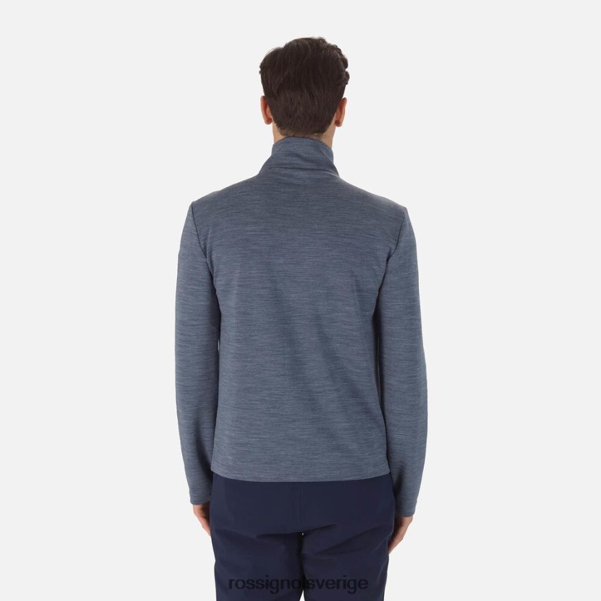 män Rossignol mörk marinblå react merino full dragkedja mellanlager blast 0P00HR551