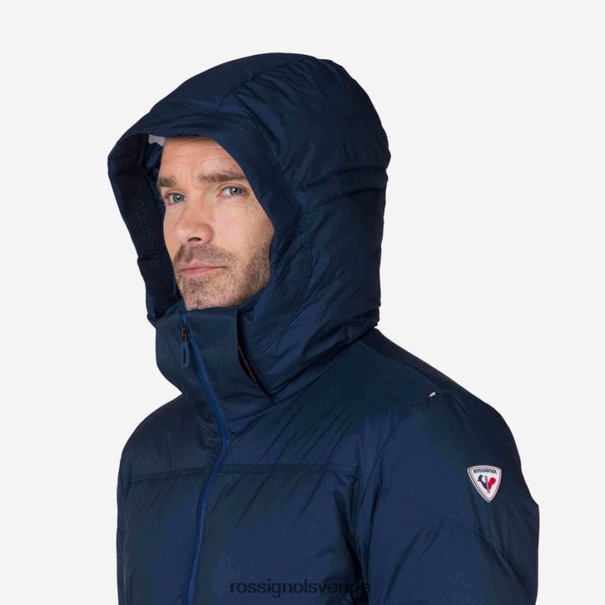 män Rossignol mörk marinblå signatur merino dun skidjacka blast 0P00HR611