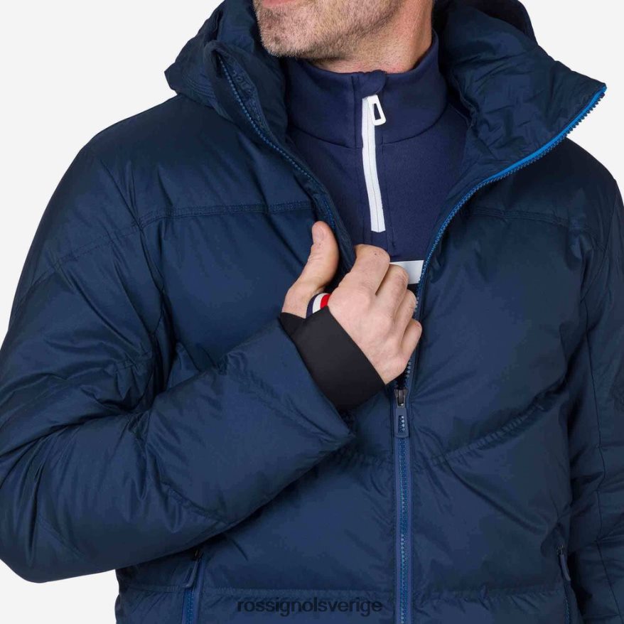 män Rossignol mörk marinblå signatur merino dun skidjacka blast 0P00HR611