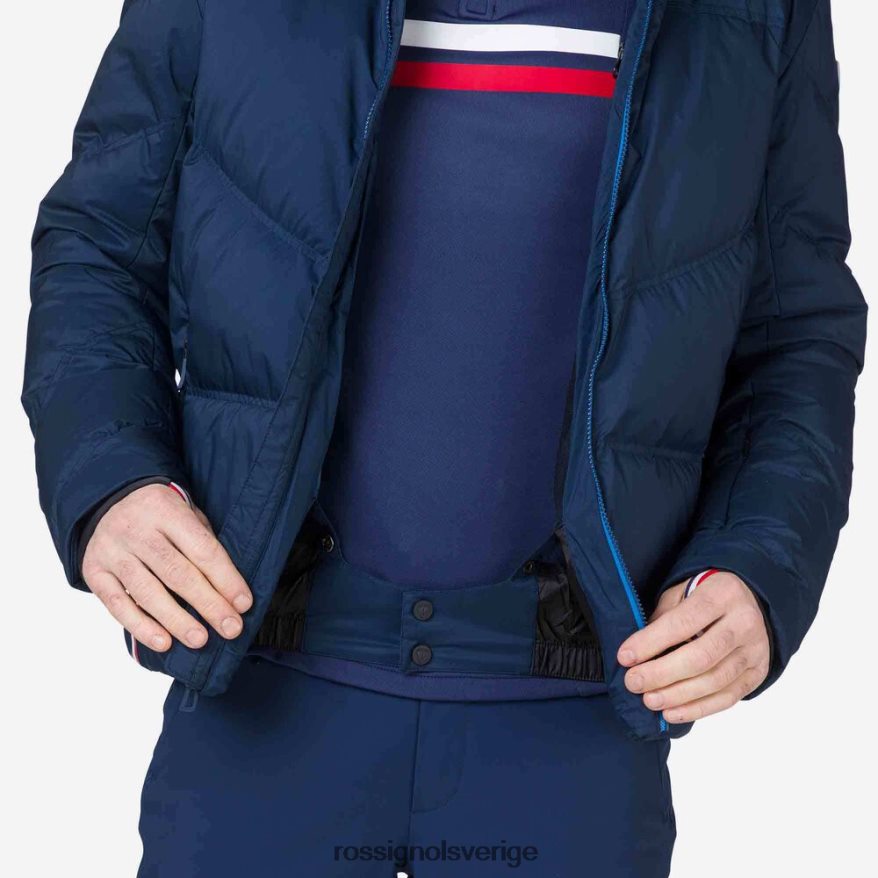 män Rossignol mörk marinblå signatur merino dun skidjacka blast 0P00HR611