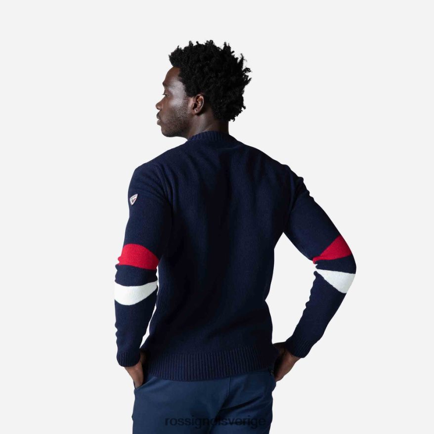 män Rossignol mörk marinblå signatur stickad tröja blast 0P00HR445