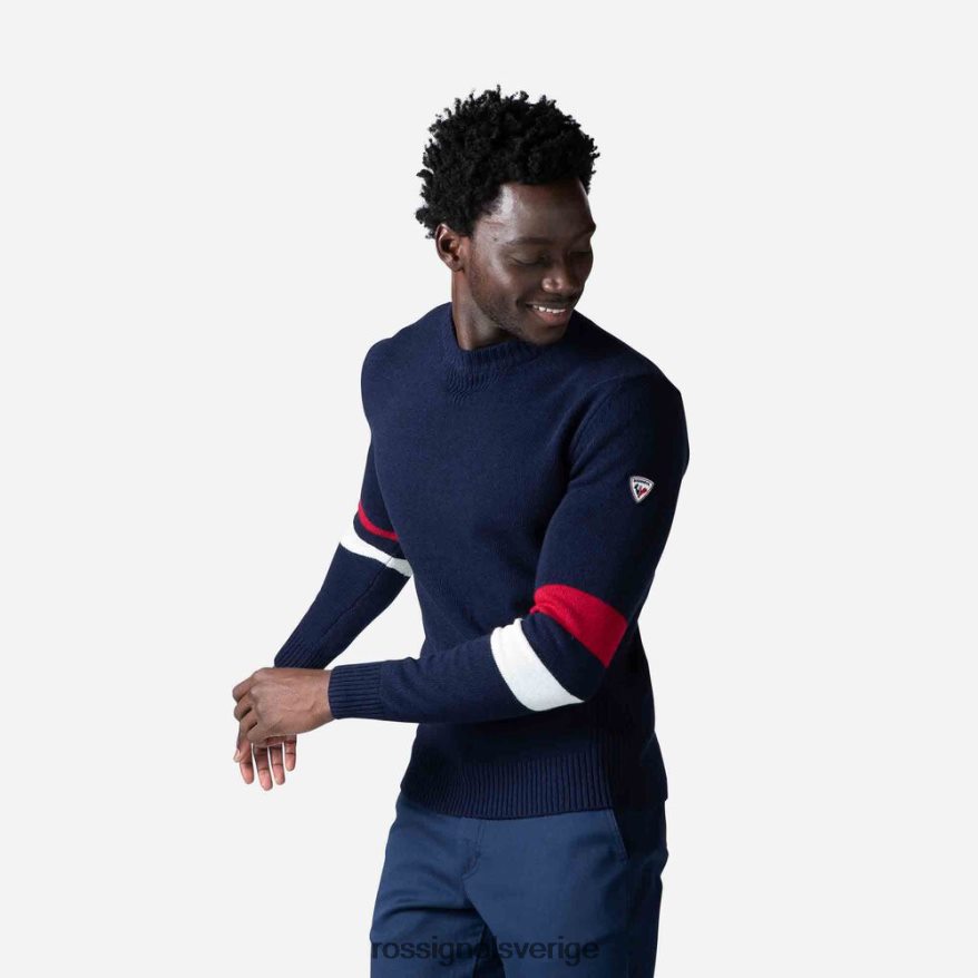 män Rossignol mörk marinblå signatur stickad tröja blast 0P00HR445