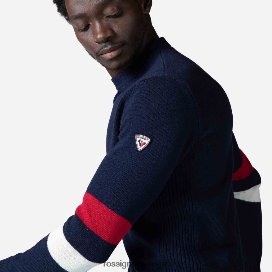män Rossignol mörk marinblå signatur stickad tröja blast 0P00HR445