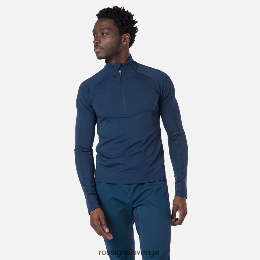 män Rossignol mörk marinblå skpr halvdragkedja mellanlager blast 0P00HR585
