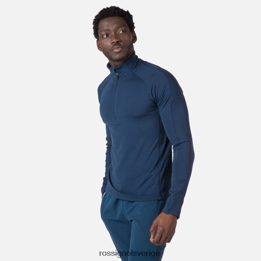 män Rossignol mörk marinblå skpr halvdragkedja mellanlager blast 0P00HR585