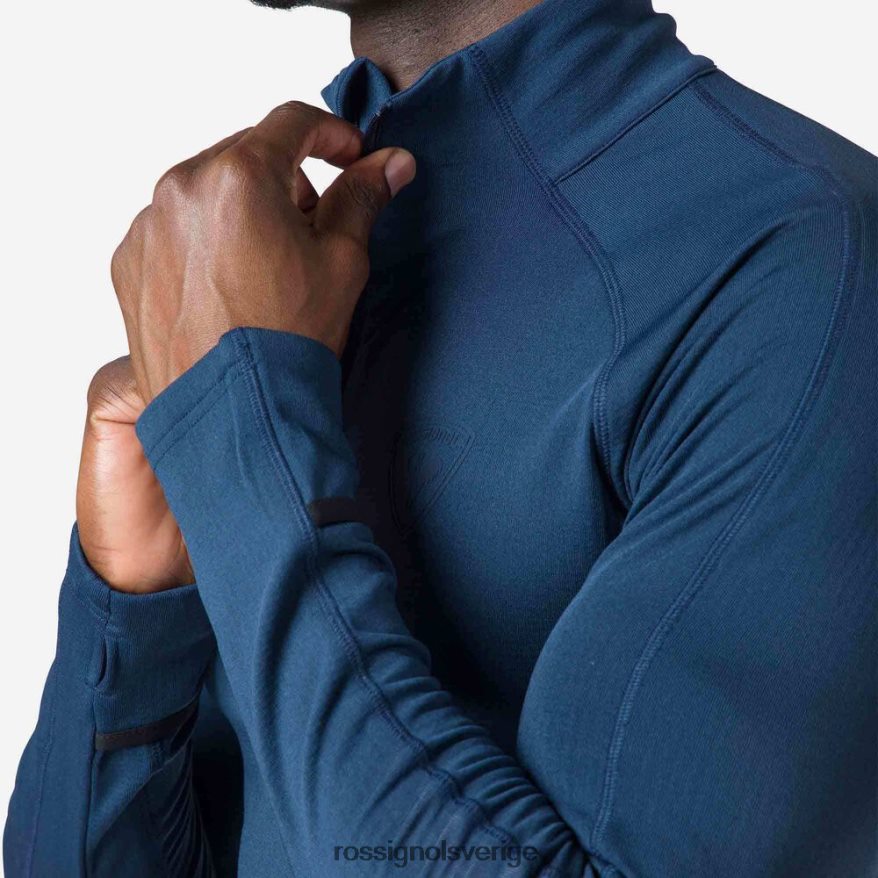 män Rossignol mörk marinblå skpr halvdragkedja mellanlager blast 0P00HR585