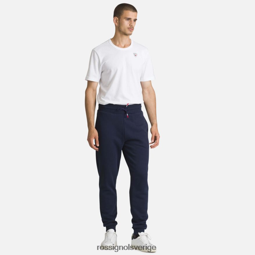 män Rossignol mörk marinblå sweatpants med logotyp fleece bottnar 0P00HR414