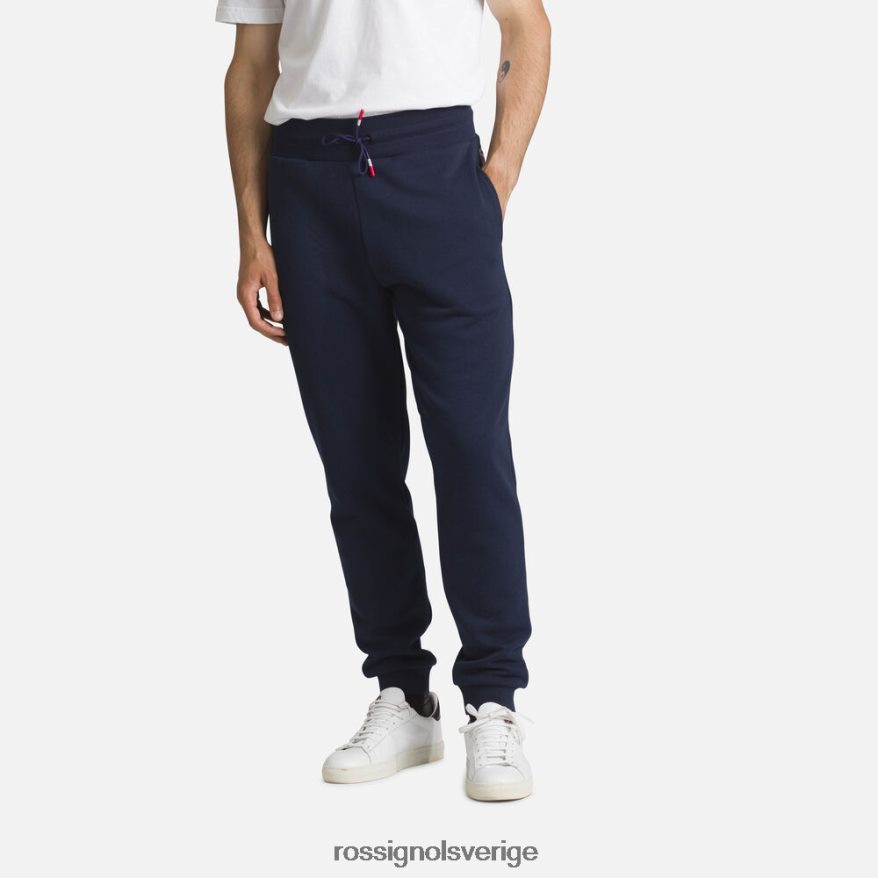 män Rossignol mörk marinblå sweatpants med logotyp fleece bottnar 0P00HR414