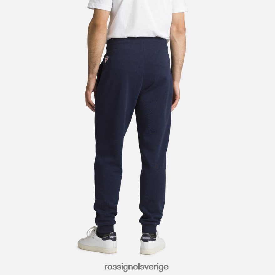 män Rossignol mörk marinblå sweatpants med logotyp fleece bottnar 0P00HR414