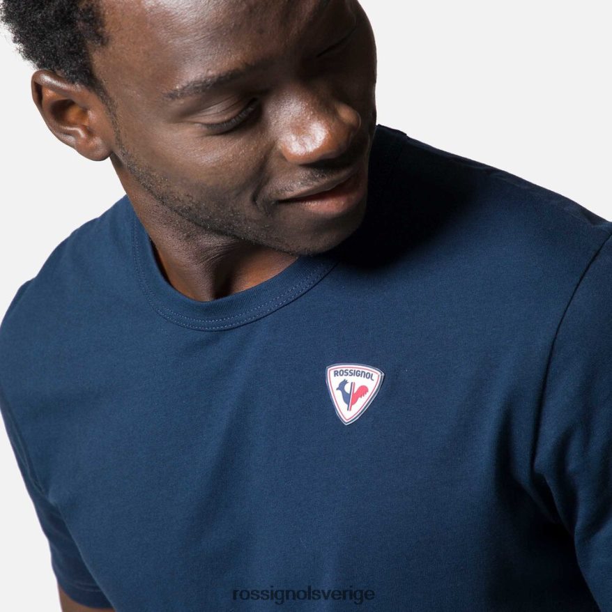 män Rossignol mörk marinblå vanlig t-shirt med logotyp blast 0P00HR34