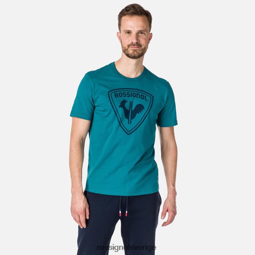 män Rossignol mörksmaragd logotyp t-shirt blast 0P00HR407