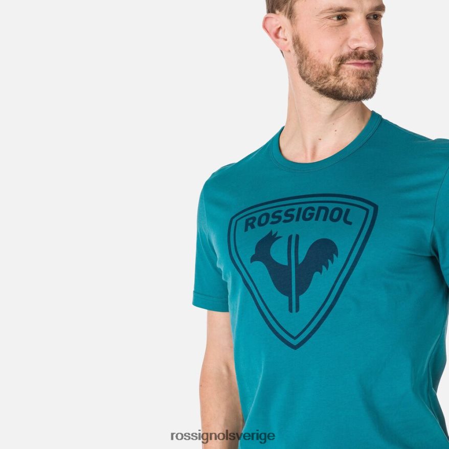 män Rossignol mörksmaragd logotyp t-shirt blast 0P00HR407