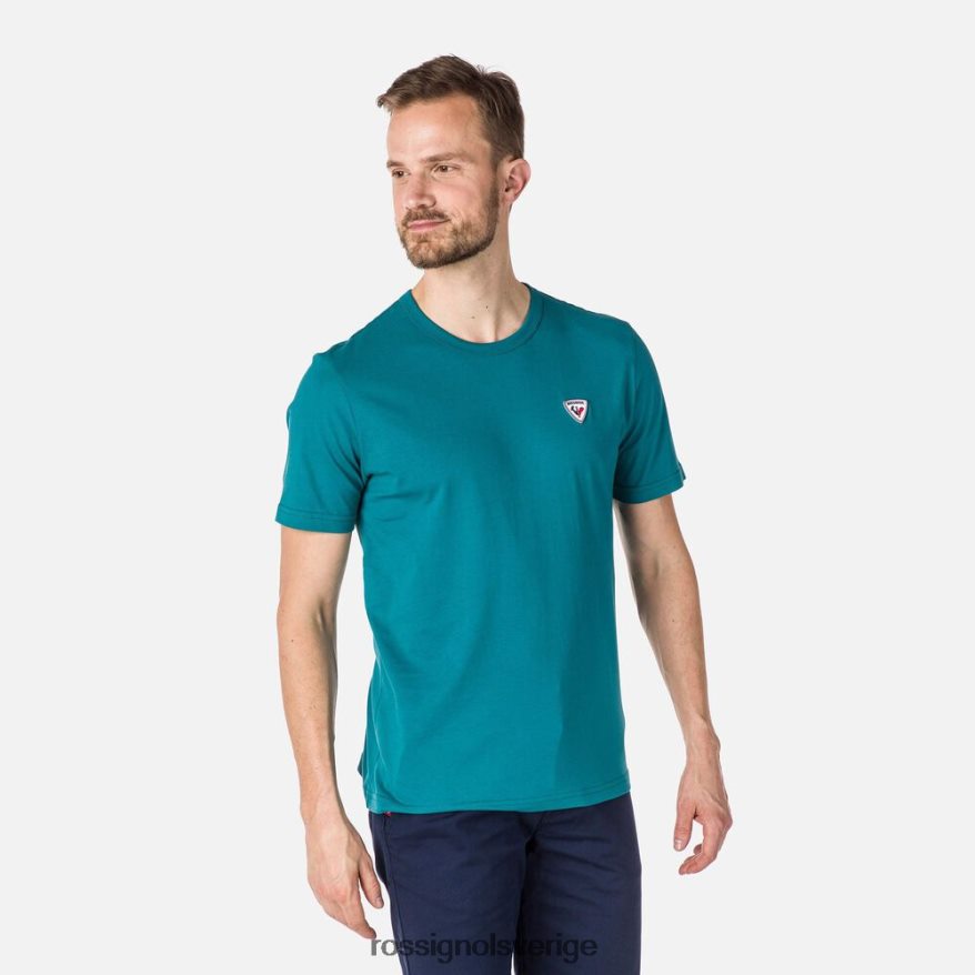 män Rossignol mörksmaragd vanlig t-shirt med logotyp blast 0P00HR105