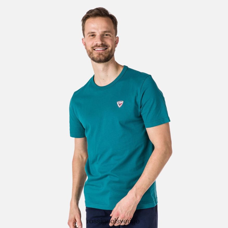 män Rossignol mörksmaragd vanlig t-shirt med logotyp blast 0P00HR105