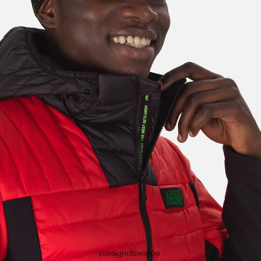 män Rossignol neonröd hero hybrid lätt jacka blast 0P00HR626