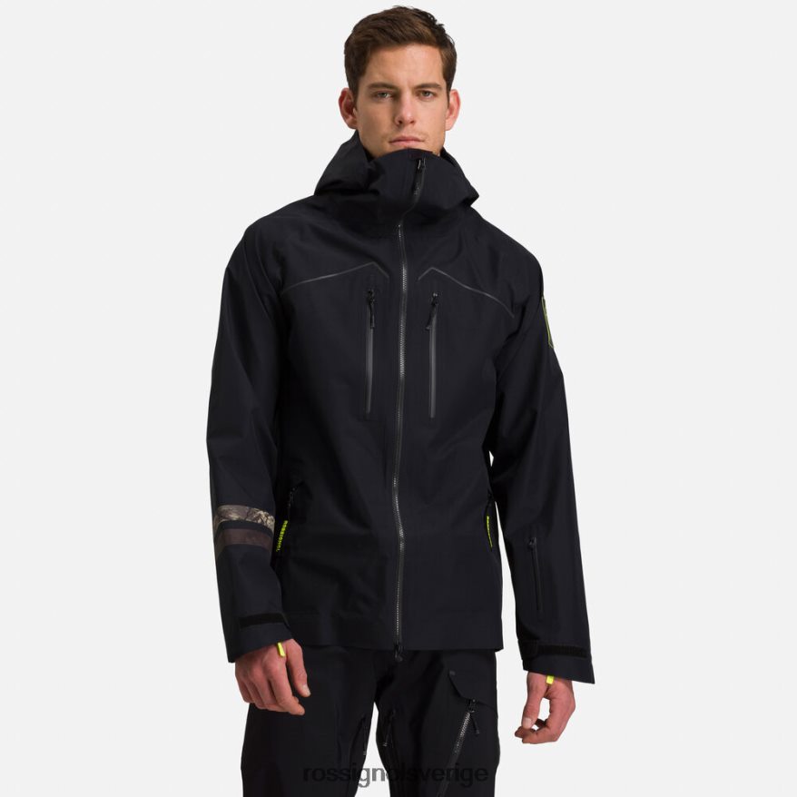 män Rossignol svart ateliers ride free ski/snowboard jacka blast 0P00HR650