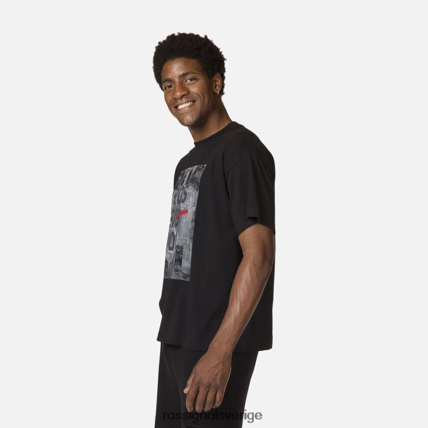 män Rossignol svart bekväm t-shirt med grafiskt tryck i bomull blast 0P00HR15