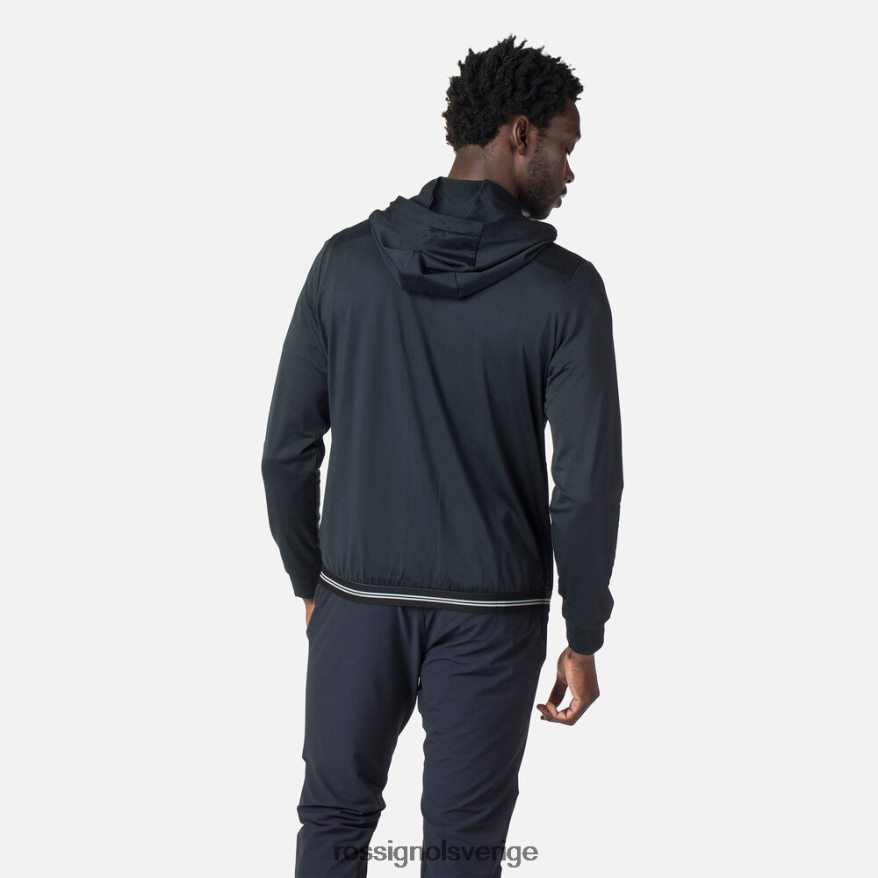 män Rossignol svart eko hoodie med full dragkedja blast 0P00HR483
