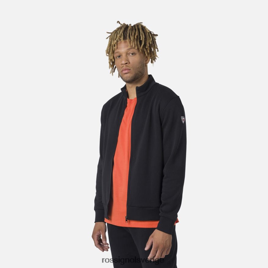 män Rossignol svart fleecetröja med logotyp med dragkedja blast 0P00HR433