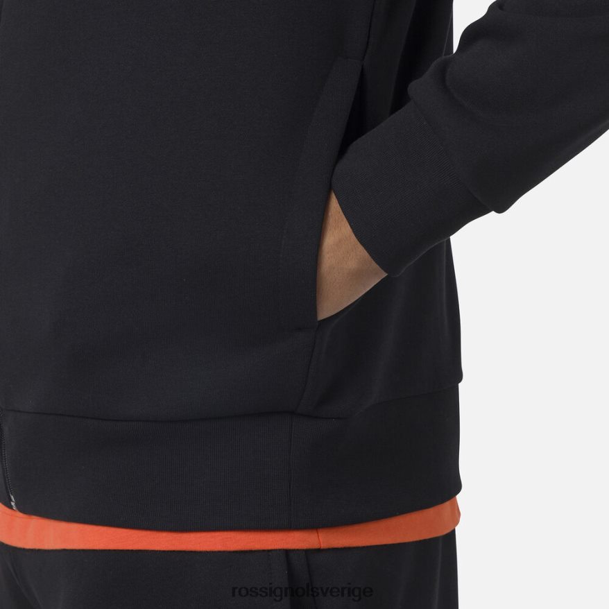 män Rossignol svart fleecetröja med logotyp med dragkedja blast 0P00HR433