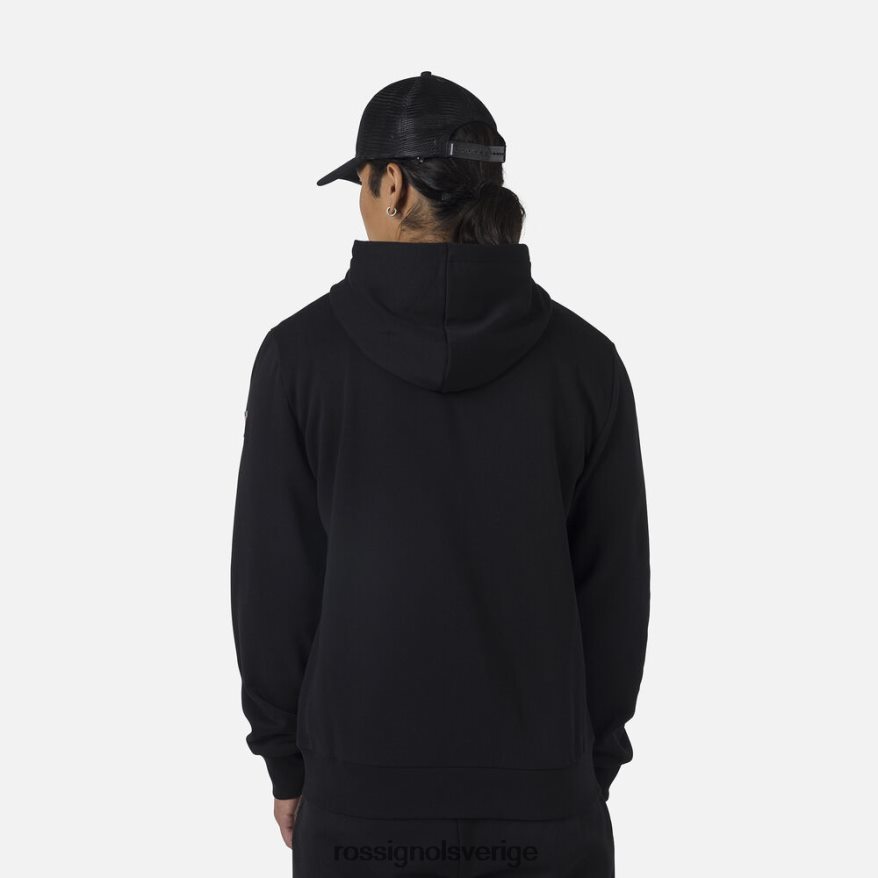 män Rossignol svart fleecetröja med luva med luva och dragkedja blast 0P00HR323